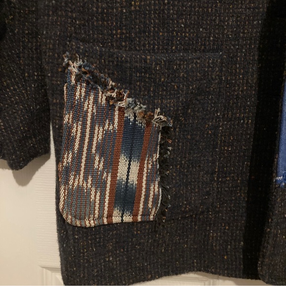 NWT Quirky Kitschy Vintage Patchwork Wool Blazer - Picture 6 of 13